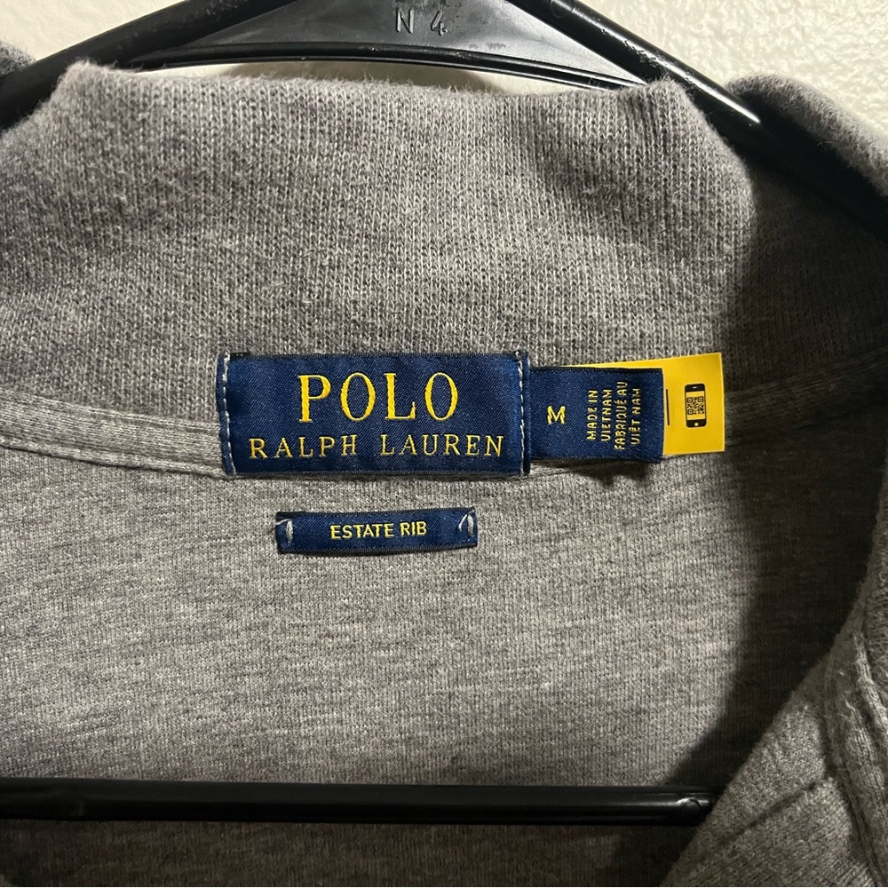 Polo Ralph Lauren Gray Quarter-Zip Estate Rib Pullover - Picture 2 of 8